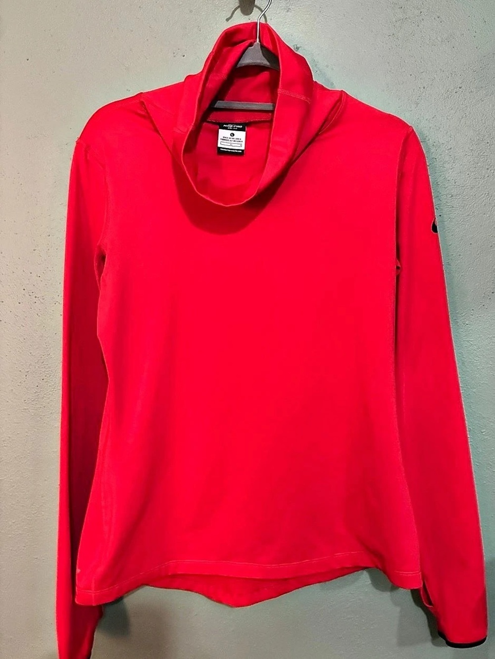Nike Pro Dri-FIT Cowl Neck Long Sleeve Top Pink Medium